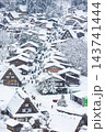 岐阜県　冬の世界遺産 白川郷の雪景色 143741444