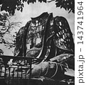 古写真　1923年9月　東京・上野公園　関東大震災で頭部が落下した大仏 143741964