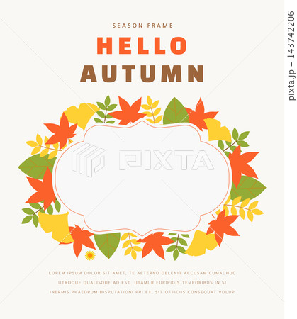 Autumn Frame Illustration. Web Banner. Pop-up Autumn Frame Illustration. Web Banner. Pop-up 143742206