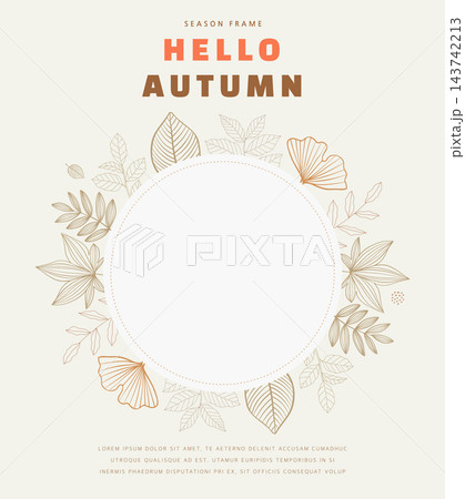 Autumn Frame Illustration. Web Banner. Pop-up Autumn Frame Illustration. Web Banner. Pop-up 143742213