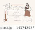 Weather forecast isolated cartoon vector illustrations. 143742927