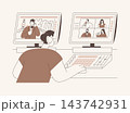 TV editor isolated cartoon vector illustrations. 143742931