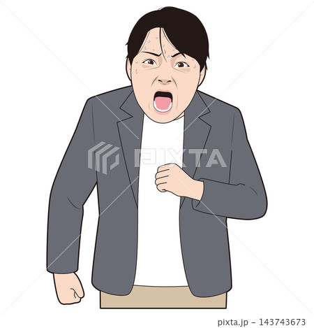 恐怖に慄く男性 恐怖に慄く男性 143743673