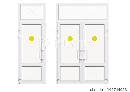 interior doors isolate on a transparent background, interior furniture, 3D illustration, cg render 143744938