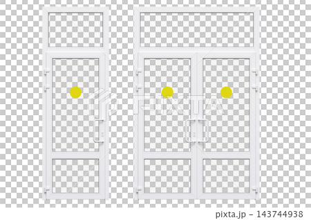 interior doors isolate on a transparent background, interior furniture, 3D illustration, cg render 143744938