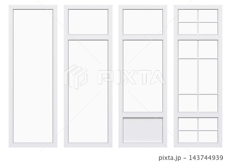 interior doors isolate on a transparent background, interior furniture, 3D illustration, cg render 143744939