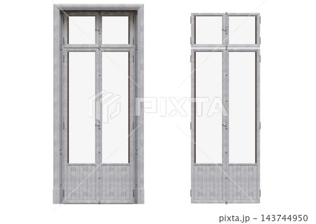 interior doors isolate on a transparent background, interior furniture, 3D illustration, cg render interior doors isolate on a transparent background, interior furniture, 3D illustration, cg render 143744950