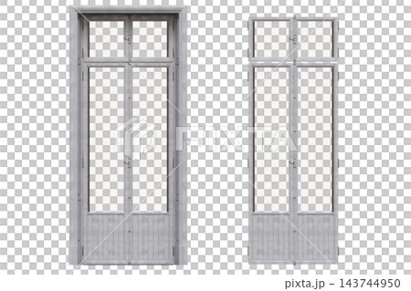 interior doors isolate on a transparent background, interior furniture, 3D illustration, cg render interior doors isolate on a transparent background, interior furniture, 3D illustration, cg render 143744950