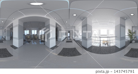 spherical panorama of the interior, 3D illustration 143745791