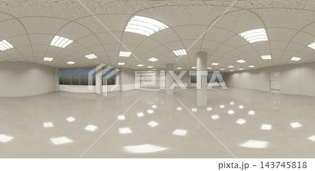 spherical panorama of the interior, 3D illustration spherical panorama of the interior, 3D illustration 143745818