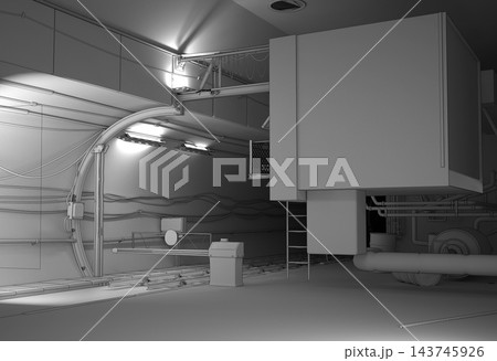 interior visualization, 3D illustration, cg interior visualization, 3D illustration, cg 143745926
