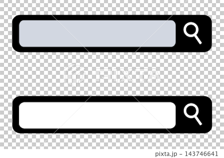 A simple set of two designs featuring a white and gray search bar and a magnifying glass icon, with transparent background. A simple set of two designs featuring a white and gray search bar and a magnifying glass icon, with transparent background. 143746641
