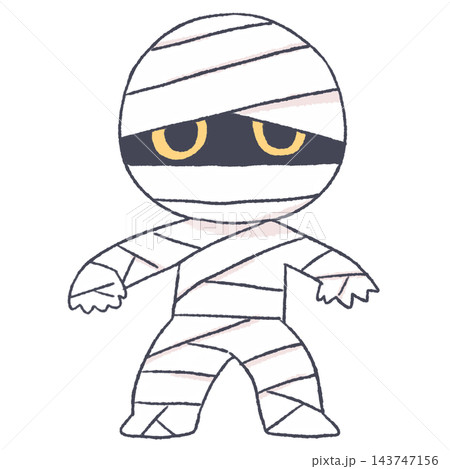 ハロウィンのかわいい包帯男のイラスト 143747156