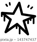 Spooky dripping star icon bringing eerie Halloween joy 143747437