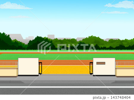 陸上競技場のゲート 陸上競技場のゲート 143748404