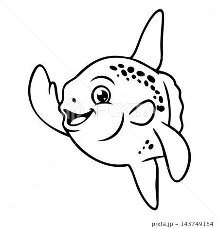 mola mola sun fish mascot logo design 143749184
