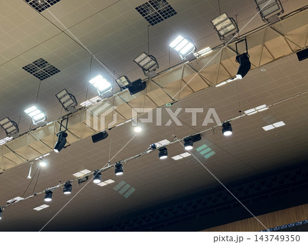 Spotlight equipment and trusses for the stage lighting 143749350
