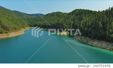 Zaovine Lake surrounded by forested hills in Serbia Zaovine Lake surrounded by forested hills in Serbia 143751478