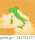 Ocher map of Italy 143752177