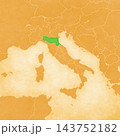 Ocher map of Italy - Emilia-Romagna 143752182