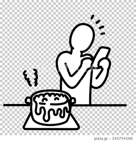 A pot boils over when you look away in the stick figure series. 143754100