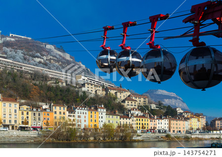 View on cable car of Grenoble in France View on cable car of Grenoble in France 143754271