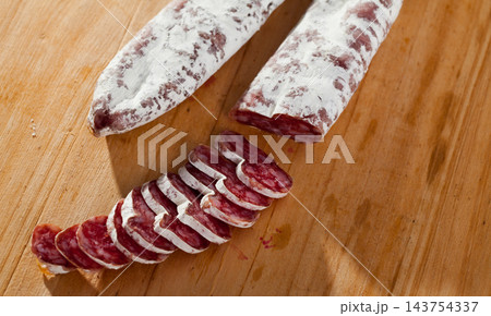 Fuet, traditional spanish sausage Fuet, traditional spanish sausage 143754337