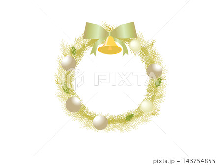 ゴールドのクリスマスリース 143754855