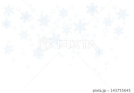 冬のイラスト素材・雪の結晶 143755645