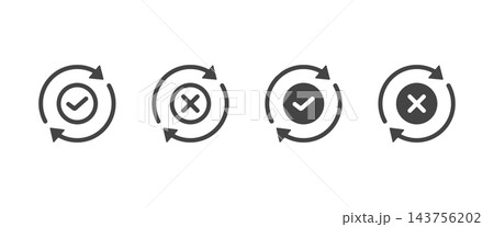 Consistency and synchronization icon set with...のイラスト素材 [143756202] - PIXTA