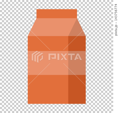 紙パック アイコン 分別 リサイクル 資源回収 牛乳パック カラー 単品 線なし ベクターイラスト 紙パック アイコン 分別 リサイクル 資源回収 牛乳パック カラー 単品 線なし ベクターイラスト 143756774