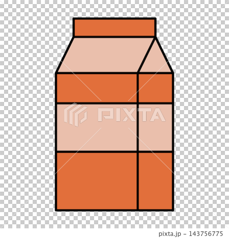 紙パック アイコン 分別 リサイクル 資源回収 牛乳パック カラー 単品 ベクターイラスト 紙パック アイコン 分別 リサイクル 資源回収 牛乳パック カラー 単品 ベクターイラスト 143756775