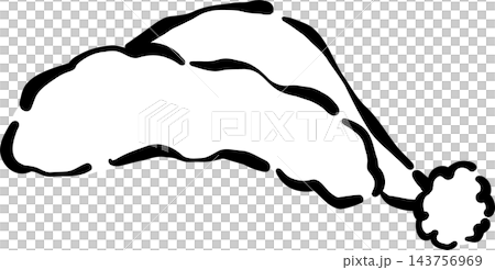Minimalist Santa Claus Hat Outline Hand Drawn Doodle Minimalist Santa Claus Hat Outline Hand Drawn Doodle 143756969