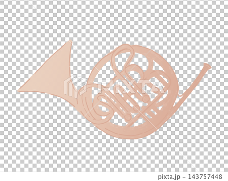 A simple pink French horn A simple pink French horn 143757448