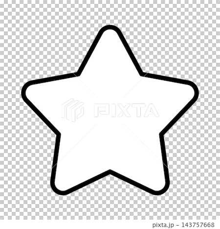 Star icon, pentagram, black and white, single item, Christmas, simple, winter, vector illustration 143757668