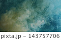 Ink vapor. Blur pigment. Colorful fog explosion white yellow blue water wave. Art steam fluid burst abstract defocused background. 143757706