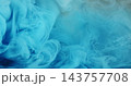 Haze flow. Mist swirl. Color paint blending in water texture. Blue pigment spilling wave liquid abstract defocused sky background. 143757708