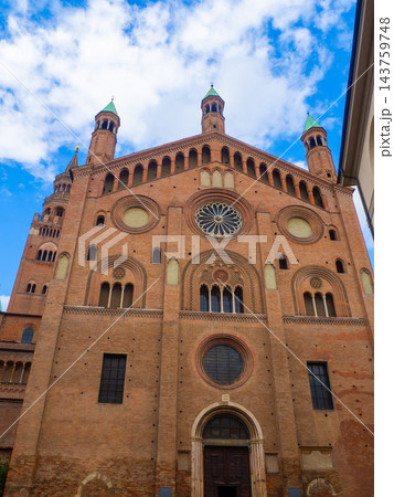 Cremona Cathedral in Italy, built in Lombard Romanesque style Cremona Cathedral in Italy, built in Lombard Romanesque style 143759748