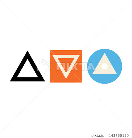 Geometric shapes triangle symbols logo design...のイラスト素材 [143760130] - PIXTA