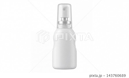 Blank White Plastic Spray Bottle Isolated on White Background Blank White Plastic Spray Bottle Isolated on White Background 143760689