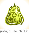 Vector logo for green Pear 143760938