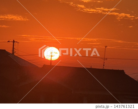 東温市からの夕日2026/10/16 143761321