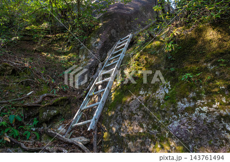 大崩山（湧塚コース）の梯子場 143761494
