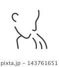 Vomiting Icon. Person Emesis Symptom. Thin Line Digestive Illness Vector Illustration. Isolated Medical Outline Symbol 143761651
