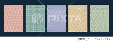 Five Geometric Seamless Patterns Five Geometric Seamless Patterns 143762315