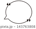 丸いふきだしのイラスト 143763808
