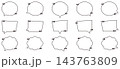 ポップでかわいいふきだしのイラストセット 143763809