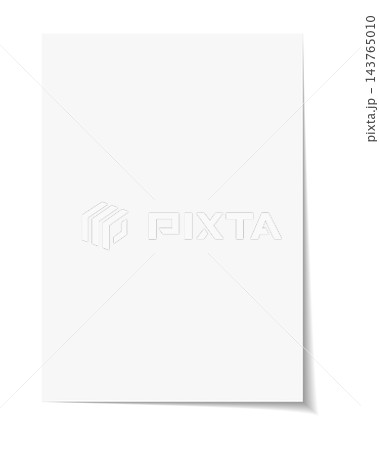 Blank white paper page, isolated illustrationのイラスト素材 [143765010] - PIXTA