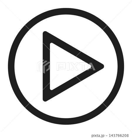 Play button circle outline icon, isolated illustration Play button circle outline icon, isolated illustration 143766208