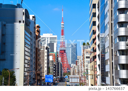 都市風景 東京 港区 東京タワー 都市風景 東京 港区 東京タワー 143766637